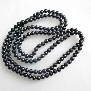 Dark Grey Pearls 6 mm 35" Strand or Necklace